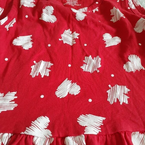 George Girl's Size M (7-8) Red White Canada Day Sleeveless Cotton Dress - Picture 4 of 6